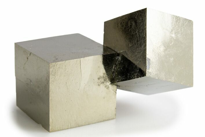 Shiny, Natural Pyrite Cube Cluster - Navajun, Spain #322116
